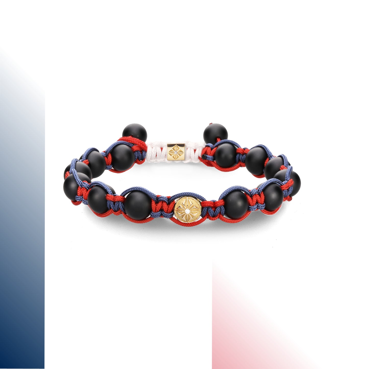 "Frankreich" - Geflochtenes Armband