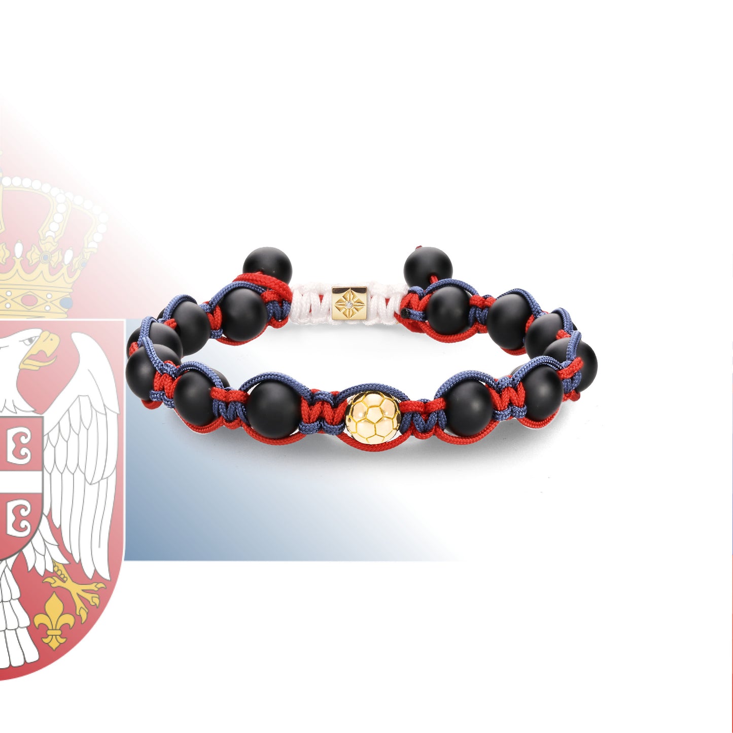 "Serbien" - Geflochtenes Armband