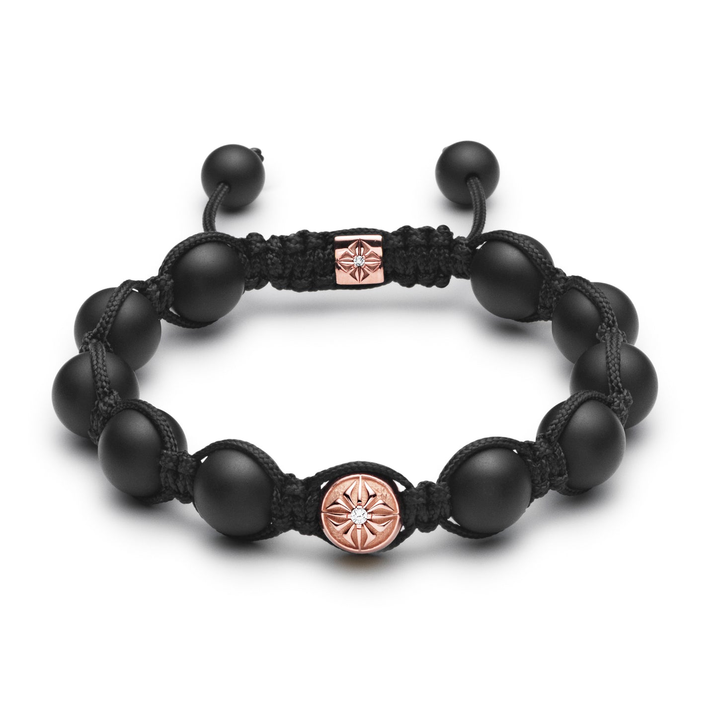 The iconic SHAMBALLA® Braided Bracelet with 10mm beads and macramé braiding